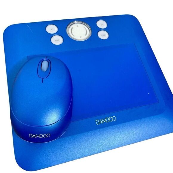 Wacom CTE-450 Bamboo Fun Graphic Writing Tablet with Mouse & Cord, NO PEN - Picture 1 of 8